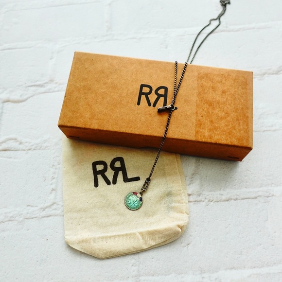 RRL Sterling Silver Saint Christopher Medal Vintage Enamel WW2 J Hook Chain - Picture 5 of 9